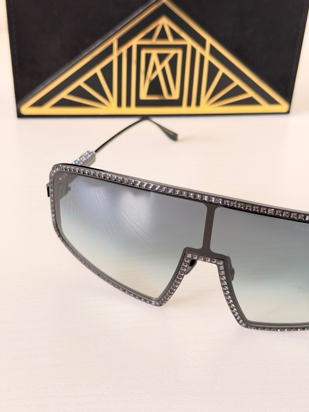 New Anna Karin Karlsson Sunglasses Black Shady Luv 2.0 Limited Edition Authentic - Picture 3 of 11